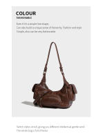 Nuevo bolso de estilo retro americano con diseño de locomotora, bolso de axila, bolso de mensajero de hombro de cuero vacuno. - details 7