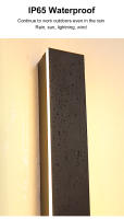 Luz de pared para exteriores, lámpara moderna de pared resistente al agua IP65, para AC85-265V, porche, puerta, 1800, 2000mm de largo, color negro - details 7