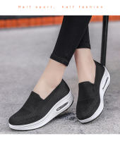 Zapatillas de tenis deportivas para mujer, zapatos cómodos de suela gruesa ligera, sin cordones, de malla transpirable, para caminar al aire libre - details 17