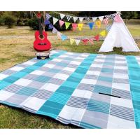 Alfombra de Camping Impermeable 200x200cm Equipo de Supervivencia con Base Antideslizante para Playa, Senderismo y Emergencias Cojín de Aire de Deportes y Aire Libre - details 12