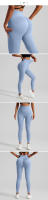 Los nuevos pantalones de yoga vientre melocotón nalgas desgaste externo levantamiento de glúteos correr pantalones de fitness sin fisuras rayas ajustados pantalones de chándal - details 0