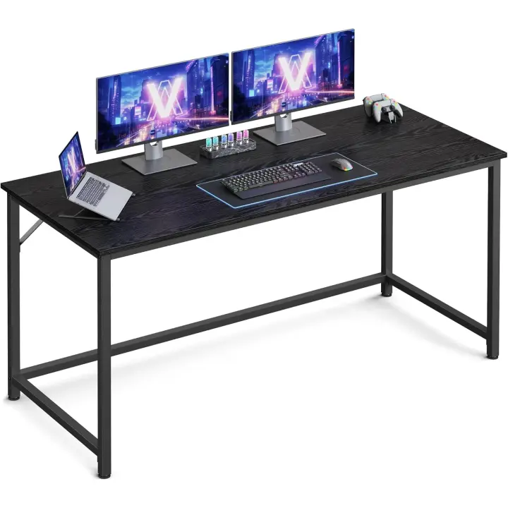 Mesa de Trabajo Pequeña Industrial Estructura de Metal, Estilo Escritorio, Tamaño 60 x 135 x 76cm - 1