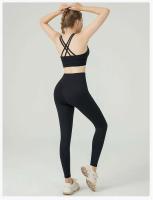 Sujetador y body de yoga, conjunto deportivo de gimnasio de yoga de 2 piezas para correr, ropa deportiva para mujer - details 17