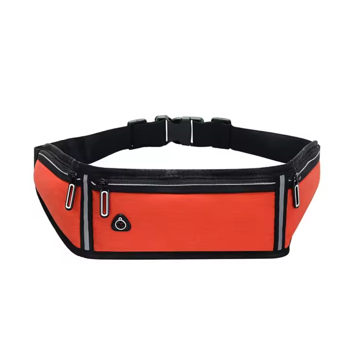 Riñonera de nailon para correr para hombre y mujer, cinturón duradero con cinta reflectante, resistente al desgaste, para maratón y trotar - 1