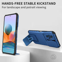KEYSION Shockproof Pro 10S, Protección de Cámara Push Pull, Funda de Teléfono con Soporte en Vivo para Xiaomi Redmi Note 10 5G - details 5