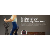 Sunny Health & Fiess Ejercitador elíptico vertical inteligente 2 en 1 para todo el cuerpo con sensores de pulso, entrenamiento cardiovascular cruzado en casa - details 0