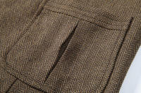 Chaleco de Tweed Grueso de Moda Retro para Hombres Chaleco de Fiesta de Ocio Casual Británico con Múltiples Bolsillos - details 25