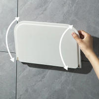 Nuevo estante plegable de pared sin perforaciones, montado en la pared, estante flotante de plástico para el hogar y el baño, soporte. - details 1