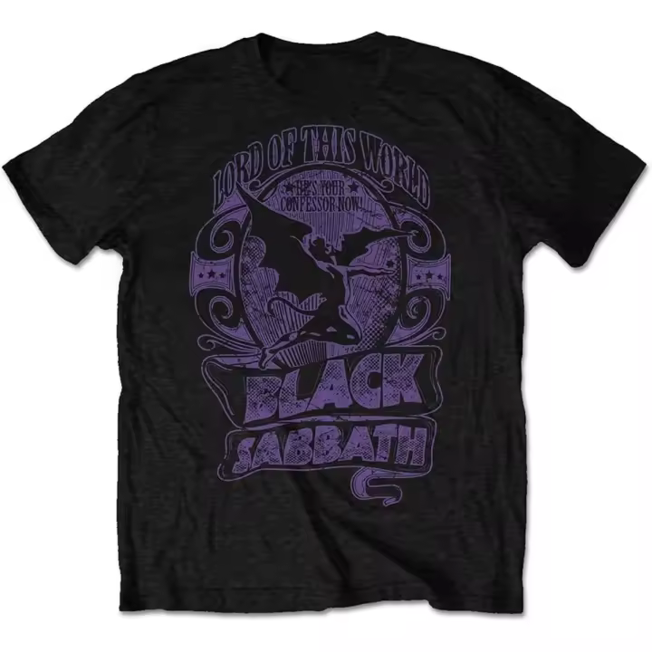 Camiseta de El Señor de este mundo para hombre, color negro Sabbath - 1
