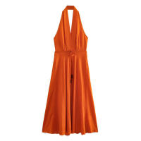 Camisola SS elegante de cintura alta para mujer con diseño sin mangas, cuello en V, lazos laterales y - details 1