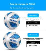 Talla 5 Balón de fútbol Molten 3200 - Cosido a mano resistente al desgaste para competición y entrenamiento adulto,voleibol de playa para adultos, balones de fútbol para adultos, deportes de equipo - details 6