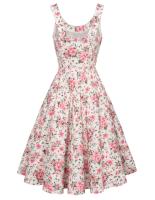 Vestido de Olla de Moda Retro de Verano 2025 Estampado de Cereza, Estilo Francés Vintage para Mujeres Ideal para Fiestas de los 50s y 60s - details 6