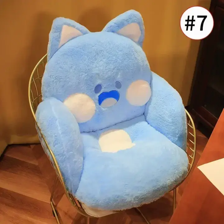 Cojín de Sitio de Gato Suave Kawaii Animal de Peluche para Sofá Decoración de Hogar Regalo para Niñas en Invierno - 1