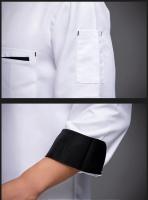 Chaqueta de Chef de restaurante para hombre, ropa de trabajo de cocina y cafetería de manga larga, abrigo de cocina para panadería, Tops, uniforme de Chef de sushi, conjunto corto - details 13