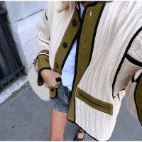 Abrigos acolchados de retazos para mujer, chaqueta con cuello redondo y bolsillo de una sola botonadura, ropa de calle informal - details 2