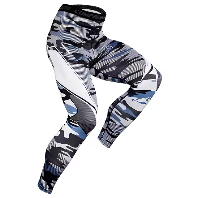 Mallas de compresión estampadas para hombre, pantalones deportivos de secado rápido para gimnasio, trotar, entrenamiento, personalizados - 1