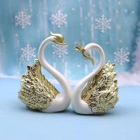 Figuras Coleccionables de Modelo de Cisne Decoración Superior de Pastel Interior de Coche para Decoración Temática de Amor, Decoración de Lujo para el Hogar 2 uds - details 7