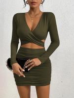 Elegante Vestido de Cintura Ajustada con Tirante de Espalda para Mujer en Otoño-Invierno - details 11