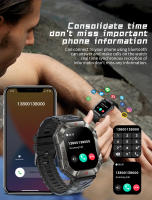 Reloj Inteligente Militar Resistente Duradero IP68 Impermeable 2,0' HD Pantalla Bluetooth para Android Ios Xiaomi - details 4