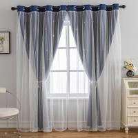 Cortinas de Dormitorio de Doble Capa Aislantes Térmicos Opaques con Ojales Protección UV,1 pieza - details 39