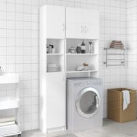 Armario de Baño de Madera Ingeniería Lavadora, Estante, Ducha, Inodoro 32x25,5x190 cm - details 10