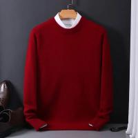 Suéter de Cashmere O-cuello 2024 Pullover Oversize para Hombres Camiseta Inferior de Punto Auténtico Otoño-Invierno - details 5