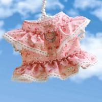 Conjunto de Correa de arnés para Mascotas Ajustable con Encaje Floral Ropa de Perro Linda para Cachorros Accesorios de Arnés para Perros - details 4