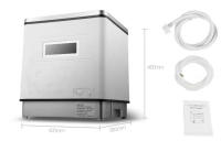 Minilavavajillas portátil, 1500W, lavavajillas compacto, 220V, función de secado e iluminación para apartamentos, dormitorios - details 1