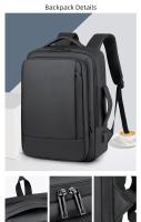 Mochila Oxford de gran capacidad para hombre, morral de viaje con carga USB, para negocios, para ordenador - details 7