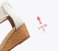 Sandalias de malla con cuña y plataforma para mujer - details 2