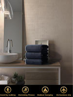Juego de 3 toallas de baño grandes, de secado rápido, muy absorbentes, para ducha, deportes, 70X140CM - details 7