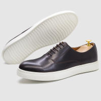 Zapatos casuales de cuero para hombre, zapatos de hombre de moda versátiles con cordones de piel de vaca. - details 4