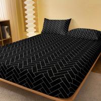 Sábana Ajustada De Poliéster Cepillado, Suave Y Cómoda, sin Funda De Almohada, 1 unidad - details 2