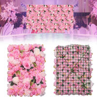 Paneles de flores artificiales para decoración de pared, telón de fondo de seda Artificial para boda, fiesta, hogar, 12 piezas - details 0