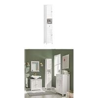 BZR17-W Mueble Columna de baño, Armario Alto baño,161 x 40 x 35 cm,ES (Blanco) - details 17