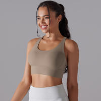 Hamidou-Sujetador de Yoga con espalda cruzada para mujer, ropa interior deportiva absorbente de golpes, correas de hombro cruzadas, Top corto de Fitness, deportes a prueba de golpes - details 34