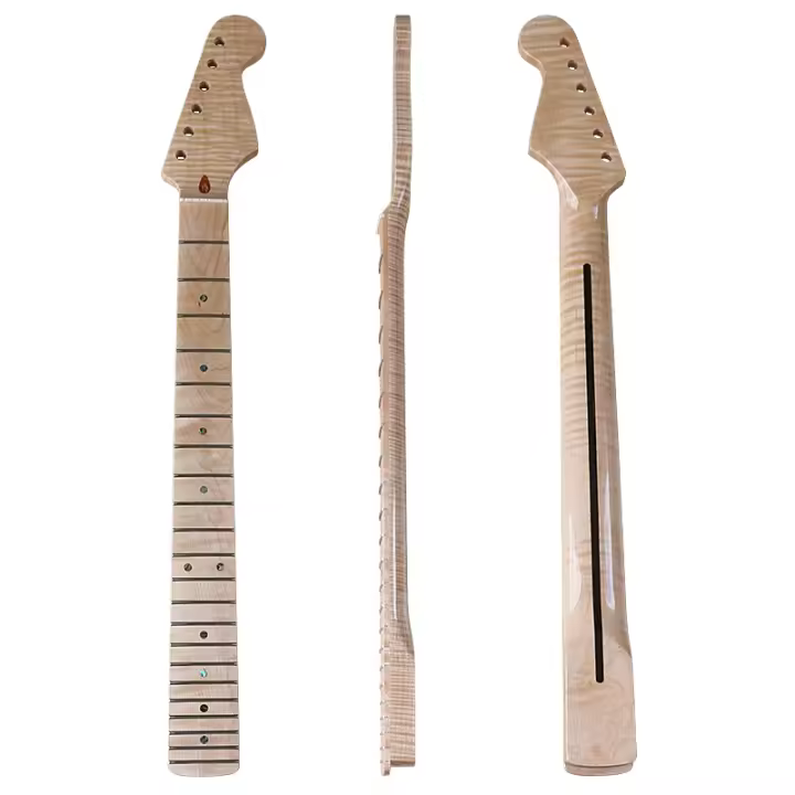 Cuello de Guitarra Eléctrica de Arce Maple Canadiense Brillo Alto, Tamaño de 6 Cuerdas, Para Accesorios de Guitarra y Básico - 1