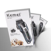 Kemei-cortadora de pelo eléctrica para mascotas, máquina de corte de pelo para animales, aseo para perros y gatos, recargable e inalámbrica, 1991 - details 11