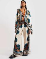Conjunto de Pantalones de Moda Callejera para Mujer Owwu Estilo Vintage con Manga Larga y Pantalones Anchos Conjunto de Dos Piezas de Tendencia - details 9