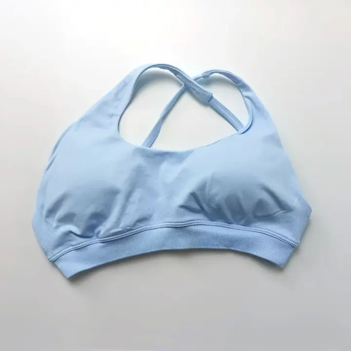 Sujetador deportivo asimétrico para mujer, Top de gimnasio con soporte alto, cuello Halter, espalda descubierta, Fitness, velocidad, Activewaer, entrenamiento, ropa interior sin costuras - 1