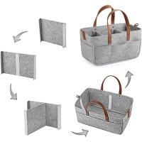 Bolsa Compra de Fieltro con Compartimentos, Bolsa Compra Cesta de la Compra de Fieltro Plegable y VersáTil Bolsa para Botellas para Compras, Picnic, Leña, Juguetes - details 2