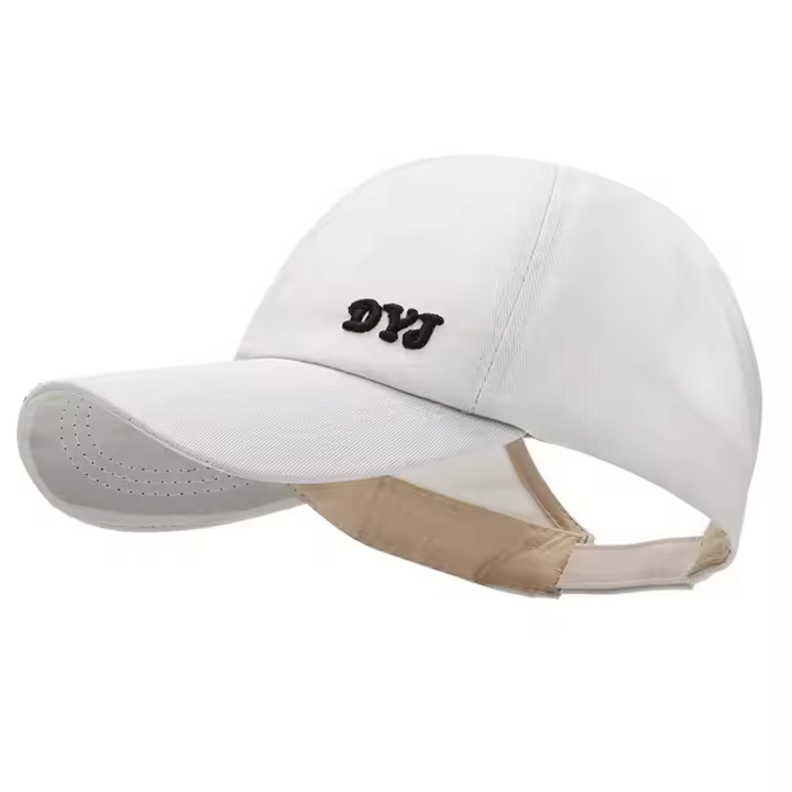 Gorra de béisbol vacía de estilo coreano informal, gorra de béisbol de algodón con Bordado de letras, gorra de béisbol de Color sólido, gorra con visera para niña - 1