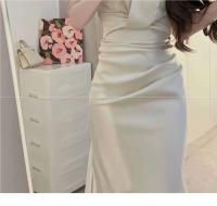 Vestido de Satén con Cola de Pescado de Verano para Mujeres Cintura Moldeada, Diseño Único, Vestido de Cumpleaños Certificado - details 2