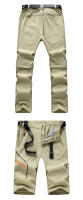 Pantalones de pesca convertibles de verano para hombre, ligeros, de secado rápido, con material de poliéster largo, a la moda - details 3