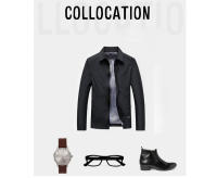 Chaquetas ligeras con solapa para hombre, vestidos informales de negocios, parabrisas, ropa de primavera y otoño - details 0