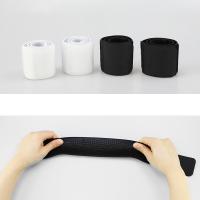 Espinilleras de fútbol, cinta de vendaje fijo, almohadillas para espinillas, evita caídas, Vendaje deportivo elástico ajustable, blanco, 1 par - details 4