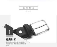 Cinturón elástico tejido para hombre y niña,3.3-3.4 CM de ancho, azul, negro, marrón, regalo de lujo, accesorios para vaqueros - details 9