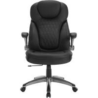 Silla de Oficina, Silla Ejecutiva con Respaldo Alto y Brazos, Silla Ergonómica, Sillon de Escritorio Ajustable en Altura, Función Mecedora y Giratorias con Ruedas, Negro, BS149sz - details 2