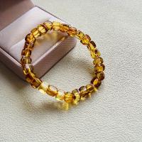 Pulsera De Ámbar Natural Con Flores De Ámbar, Pulsera De Cuentas Cuadradas Geométricas, Regalo De Joyería Para Hombres Y Mujeres - details 5