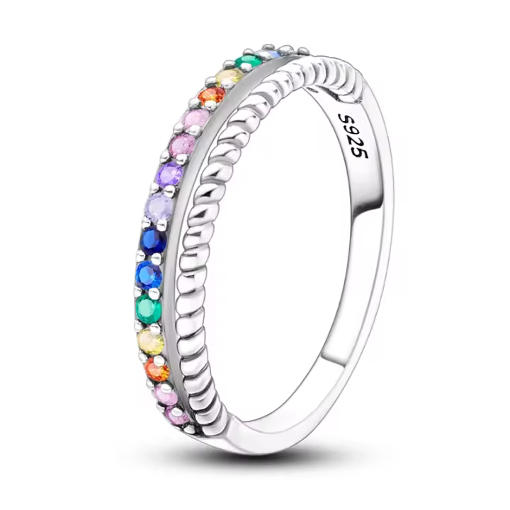 Anillo de plata pura para mujer, joyería de circonita original pulida y brillante, exquisito, compromiso, conmemoración del aniversario de boda - 1